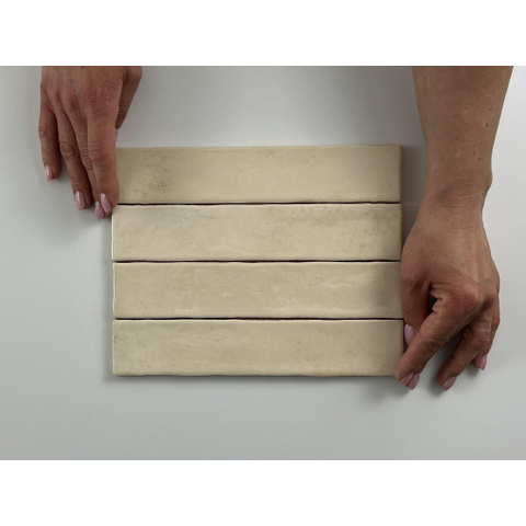 ÉCHANTILLON Terravito Dorelia carreau mural - 5x25cm - Ivory brillant (crème) SW1130680