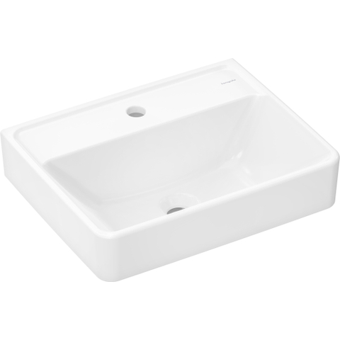 Hansgrohe Xanuia Q Wastafel/Fontein - 50x39cm - inbouw - 1 kraangat - zonder overloop - glans wit SW1165099
