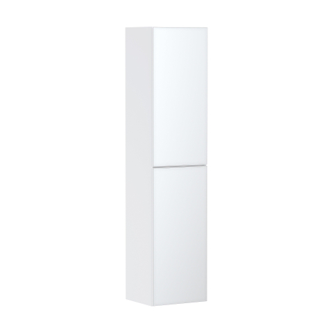 Hansgrohe Xevolos E Hoge Kast - 176x40x37cm - 2 deuren - front metallic white - push to open - scharnier links - mat whte matt/white metallic (wit) SW995416