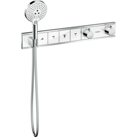 Hansgrohe Rainselect Afbouwdeel - voor inbouw douchekraan - thermostatisch - voor 4 functies - 59.8x9cm - thermostaat - hoogglans chroom SW157090