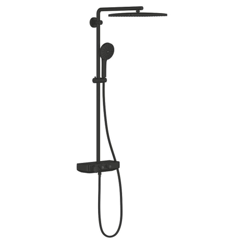 GROHE Vitalio Joy doucheset - 35x23cm - rechthoek - thermostatisch - SmartControl - mat zwart SW1590103