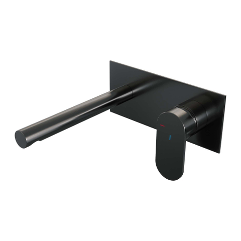 Brauer Gunmetal Edition Mitigeur de lavabo encastré - bec droit gauche - poignée large plate - rosace de finition - modèle C 1 - PVD - gunmetal brossé SW715851