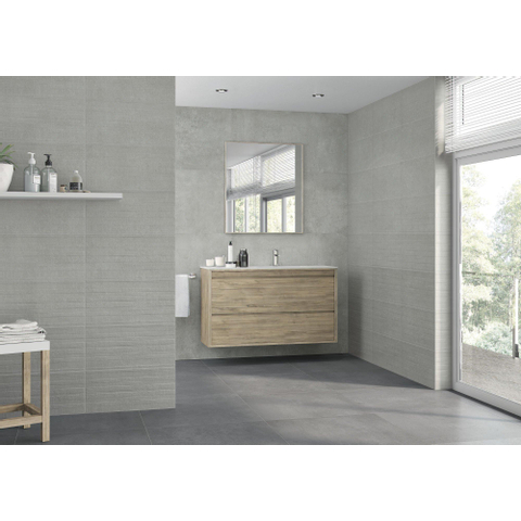 Terravito Urbano carrelage sol et mur - 30x60cm - 9mm - rectangulaire - R9 - effet béton - anthracite mat SW359711