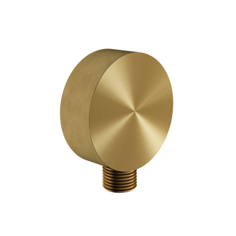 Hotbath Archie Wanduitlaat - geschikt voor doucheslang - PVD - geborsteld messing (goud) SW798914