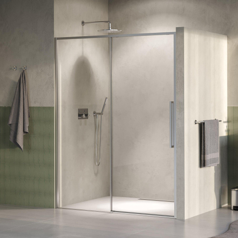 BRAUER Galactic Nisdeur - 160x200 - 2-delig schuif - helder glas - omkeerbaar - incl. glascoating - geborsteld RVS PVD SW1580966
