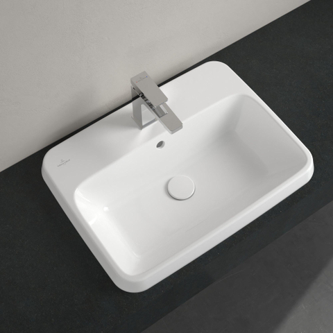 Villeroy & Boch Architectura Lavabo encastré - 600 x 450 x 170 mm - blanc Alpin brillant (blanc) - avec trop-plein - non poli SW762343