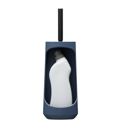Tiger Tess Toiletborstelhouder met opbergfunctie vrijstaand en Swoop® borstel flexibel Blauw Zwart SW877633