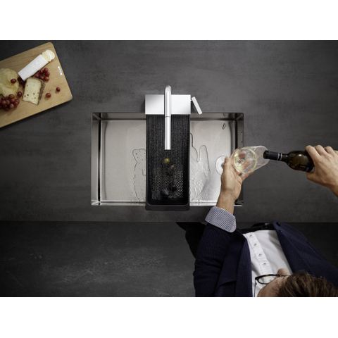 Hansgrohe Aquno Select M81 - 1 greeps keukenkraan - 250 uitrekb. uitloop - 2jet - sbox - hoogglans chroom SW971383