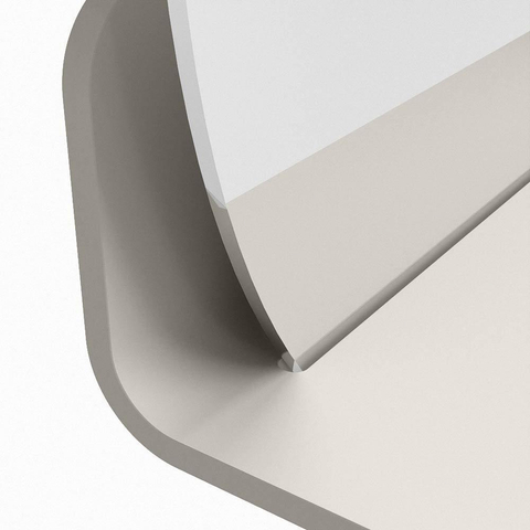 Mondiaz SPOT miroir – Ø 50 cm – avec tablette – Linen (blanc cassé) SW1235552