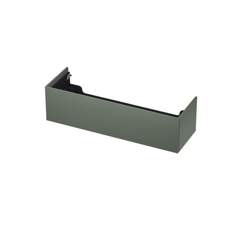 INK Wastafelonderkast - 140x45x37.6cm - 1 lade - push to open - met recht opdekfront - MDF lak - Mat beton groen SW439454
