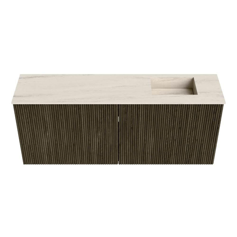 Mondiaz JOYA-DLUX 100cm toiletmeubel - kleur Shadow - Wastafel FAYE positie Rechts 1 kraangat kleur Meli. SW1424887