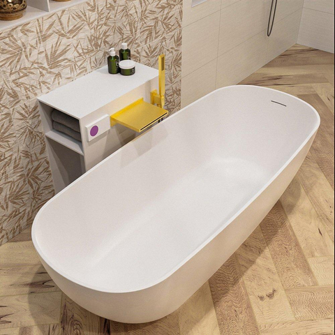 MONDIAZ ROCK Vrijstaand bad - 170x70cm - talc SW491554