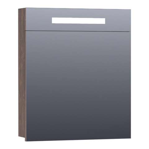 BRAUER Promise Armoire de toilette 59x70x15cm éclairage intégré rectangulaire 1 porte pivotante MFC Grove SW371665