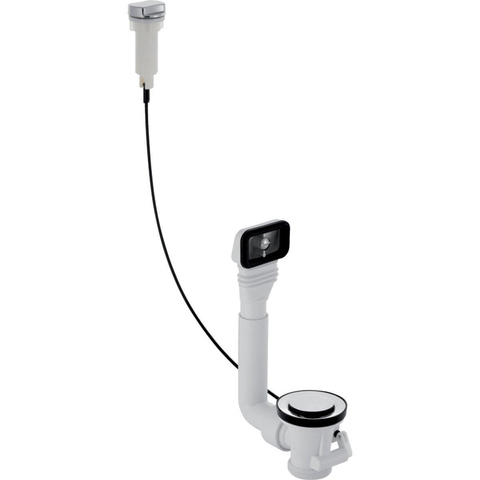 Geberit gootsteenplug - met overloop 6/4 x50mm - met waste - hoogglans chroom 0700187