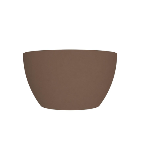 Arcqua Olivia Waskom - 22x22cm - rond - opbouw - mat chocola SW1584222