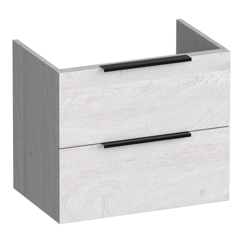 BRAUER Elevate meuble sous-lavabo peu profond 60 sans poignées rapportées 2 tiroirs softclose et 1 découpe pour siphon - Forest Seashell SW1200260