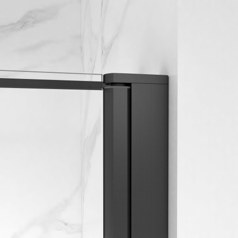 FugaFlow Eccelente Vetro Cabine de douche - 90x120x200 - Profil en verre de sécurité - anti-calcaire - Gunmetal brossé PVD SW1451291