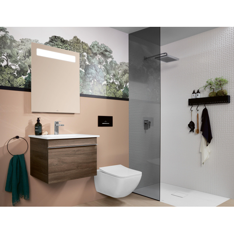 Villeroy & Boch Squaro infinity kunststof douchebak quaryl rechthoekig - 120x80x4cm - Stone White (mat wit) SW228352