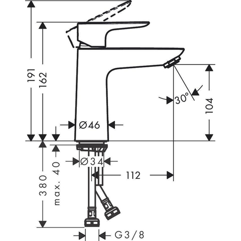 Hansgrohe Talis E robinet de lavabo - coolstart - bronze brossé SW451541