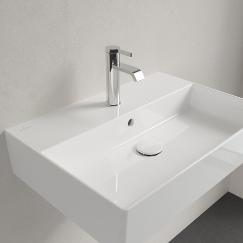 Villeroy & Boch memento 2.0 wastafel onderzijde - geslepen - 60x42cm - met overloop - 1 kraangat - White Alpine (glans wit) SW354334