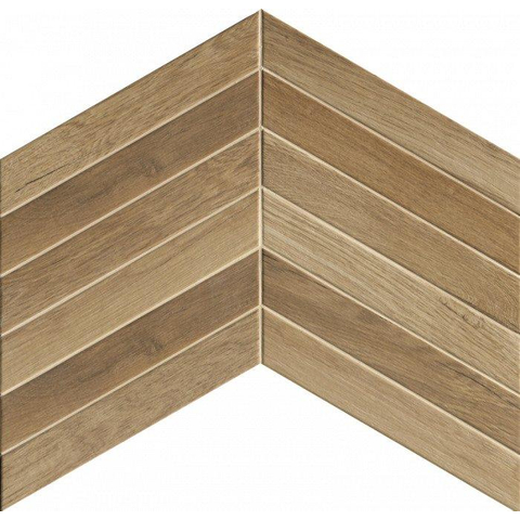 Fap Ceramiche Fapnest wand- en vloertegel - 7.5x45cm - 9mm - Rechthoek - Houtlook - Oak Chevron Mat SW536608