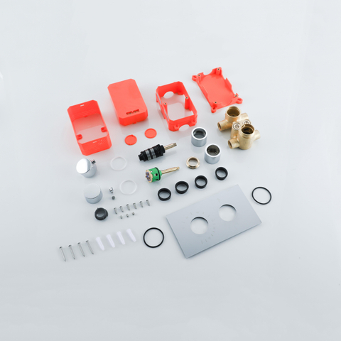 Fortifura Calvi Thermostatische Inbouwkraan - inclusief inbouwdeel - verchroomd chroom SW721166