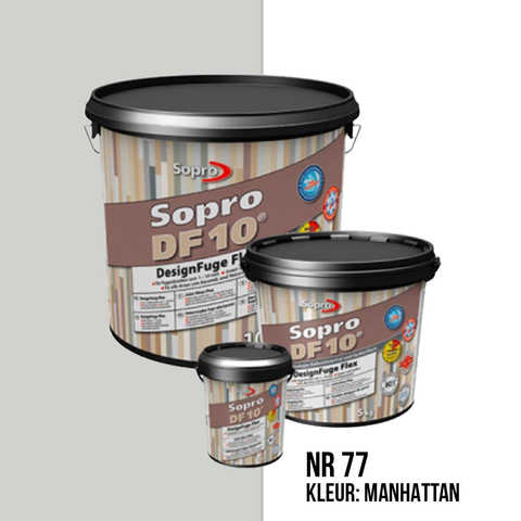 Sopro Mortier à joint pour carrelage de sol et mural Sopro DF 10 Flexible manhatten n° 77 1kg Gris SW359641