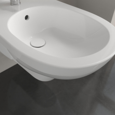 Villeroy & Boch O.novo wandbidet - met overloop - 1 kraangat - White Alpine (glans wit) 0124158