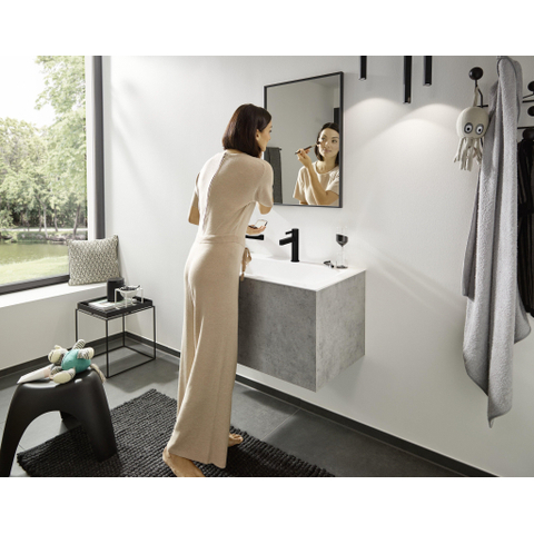 Hansgrohe Finoris Eengreeps wastafelmengkraan - 110 met PopUp - trekwaste - mat zwart SW651374