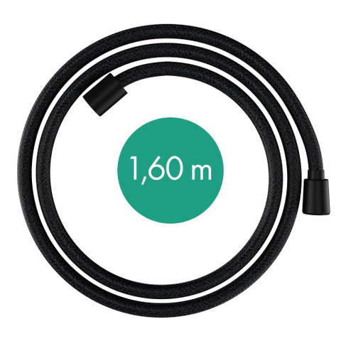 Hansgrohe Designflex Textiel - doucheslang - 160cm - mat zwart SW918230
