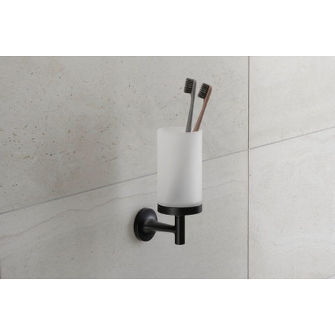 Duravit Starck T Tandenborstelhouder - matglas - mat zwart SW297076
