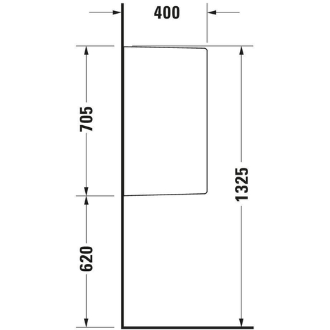 Duravit Starck 3 cloison de séparation pour urinoir 80x705x400mm blanc 0315028