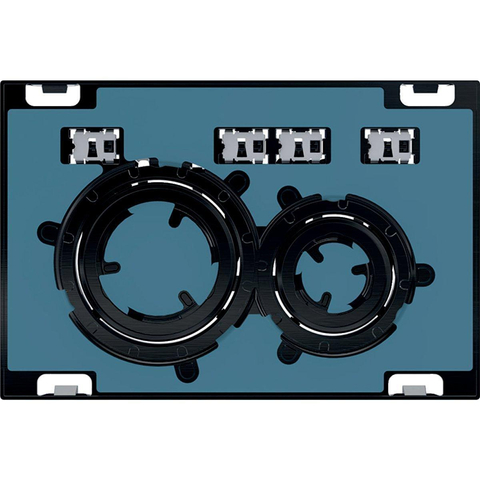 Geberit Sigma50 bedieningsplaat - 2-toets spoeling - rond - zwartchr./klantspecif. SW420755