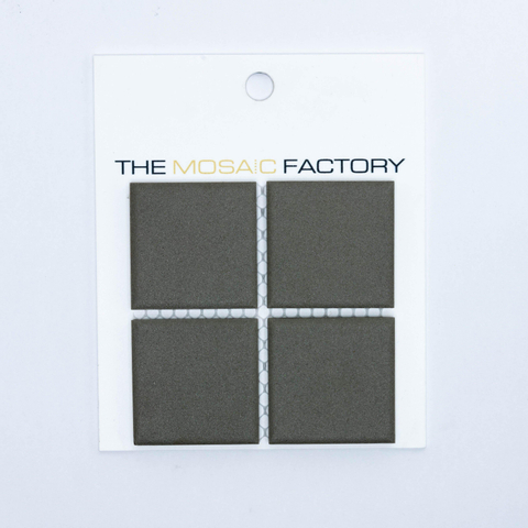ÉCHANTILLON The Mosaic Factory London carreau mosaïque 4.8x4.8x0.6cm pour sol pour intérieur et extérieur carré Céramique Gris foncé SW862055