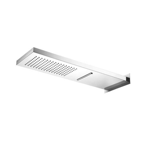 Hotbath Mate Hoofddouche - 16.5x53.7cm - rechthoek - opbouw - cascade - geborsteld nikkel (RVS) SW74125