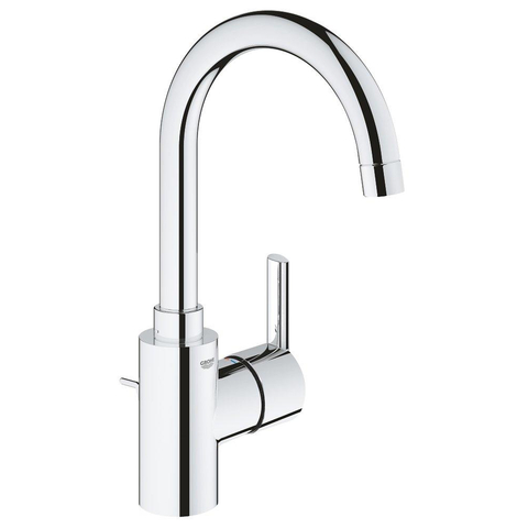 Grohe Feel Wastafelkraan - L-Size - met afvoerplug - hoge draaibare uitloop - chroom SW229112