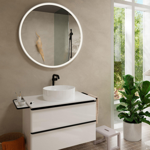 Hansgrohe Tecturis s Eengreeps wastafelkraan - 240 Fine - coolstart - voor waskommen - met afvoerplug - mat zwart SW918773
