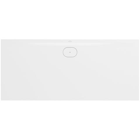 Villeroy & Boch Ecora douchebak - 180x80x3.5cm - afvoer lange zijde - stone white (wit) SW1558897