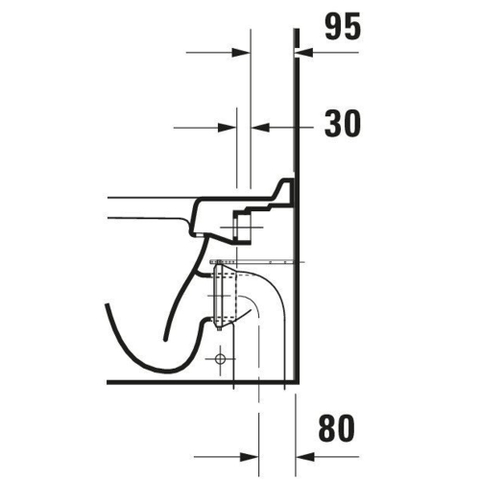 Duravit Starck 3 Closetpot staand - diepspoel - 36x56cm Pit - wit SW114651