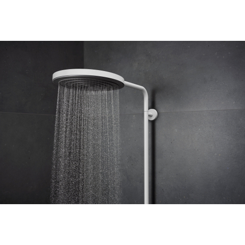 Hansgrohe Pulsify S Puro Thermostatische Regendoucheset - 26cm - ronde hoofddouche - staaf - handdouche - thermostaat - mat wit (chroom) SW1151843