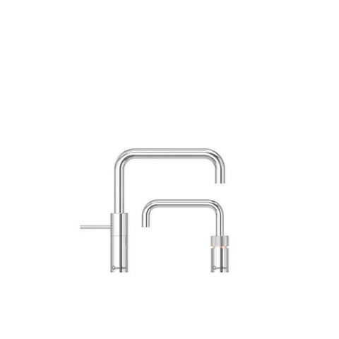 Quooker Nordic Square Twintaps kokendwaterkraan - draaibare uitloop - Combi reservoir - Warm / kokend water - Chroom SW299659