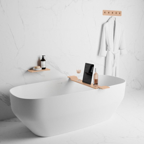 Mondiaz EASY Planche de baignoire - 86x12.5x4.2cm - solid surface - Rosee SW1026203