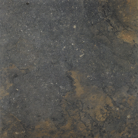 ÉCHANTILLON Terravito Hozino carreau mural et de sol - 59,5x59,5cm - 9,5mm - rectifié - effet pierre naturelle - Noir SW1130655