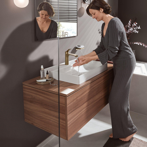 Hansgrohe VIVENIS Wastafelmengkraan - 11cm - eengreeps - coolstart - zonder afvoer - brons SW1387935