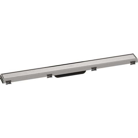 Hansgrohe RainDrain Match Caniveau de douche - 80cm - cadre réglable en hauteur - brushed stainless steel SW791696