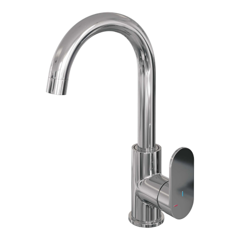 Brauer Chrome Edition Mitigeur rehaussé bec rotatif avec poignée type R1 ColdStart Chrome poli SW397984