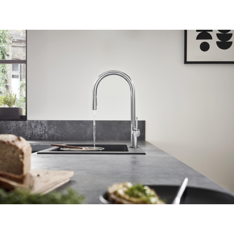 Hansgrohe Talis m54 1 greeps keukenkraan - 210 uittrekbare vdche - 2 straalsoorten - rvs look SW528848
