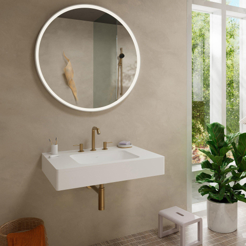 Hansgrohe Tecturis s Wastafelkraan - mengkraan - rond - 15.6cm uitloop - 3-gats - geborsteld brons SW918723