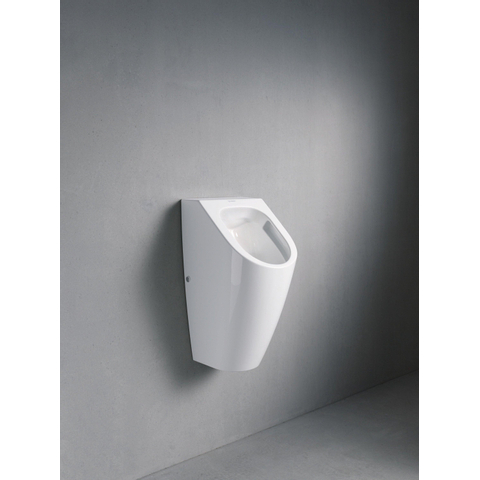 Duravit ME by Starck Cuvette d'urinoir sans bride entrée dessus avec fixation et vidage horizontal/vertical blanc SW84212