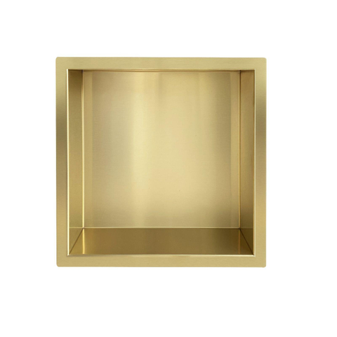 Saniclass Hide luxe inbouwnis - 30x30x10cm - met flens - goud geborsteld SW655267